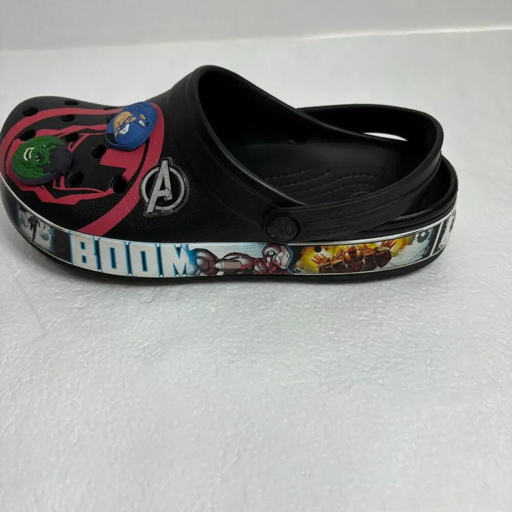 Crocs Crocband Marvel Avengers Ironman Clogs Black and Red M6 W8 Shoes